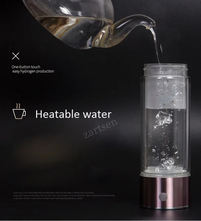 Hydrogen- gazdag vizes palack